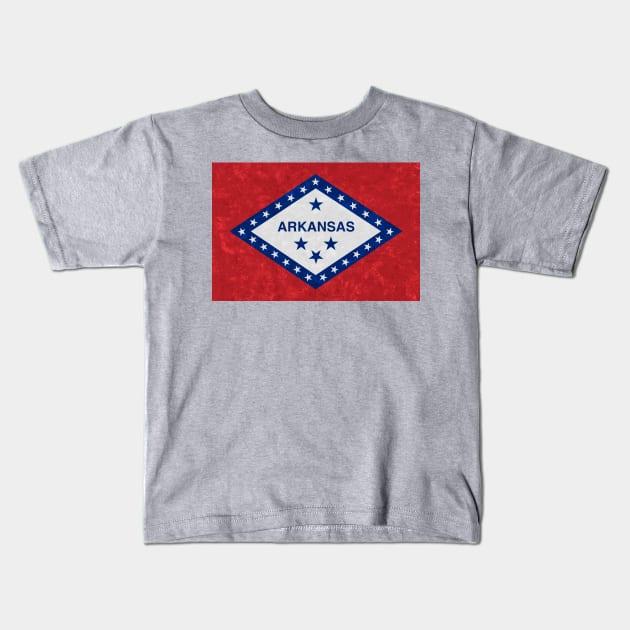 Arkansas State Flag Kids T-Shirt by Enzwell